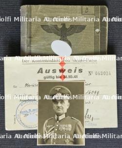 WEHRPASS DE L’ARMÉE ALLEMANDE , TRANSPORT KOMMANDANTUR PARIS-SÜD — photo 2