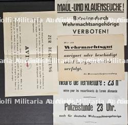 LOT DE 4 AFFICHETTES ALLEMANDES — photo 1