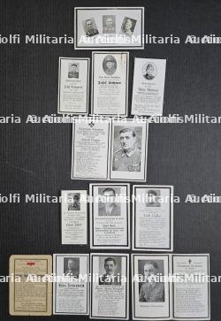 LOT DE DOUZE FAIRE-PART DE DÉCÈS À PARIS DE SOLDATS DE LA WEHRMACHT — photo 1