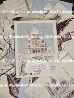 LOT PUBLICATION ODÉ VERLAG AVEC LE GUIDE DE PARIS LA NUIT ET CARTES POSTALES DE PARIS SOUS LA NEIGE. — photo 4