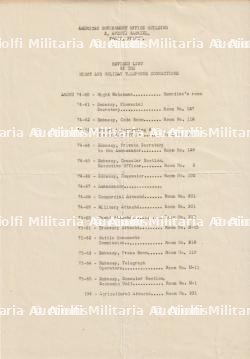 ATTESTATION DE PROPRIÉTÉ ÉMISE PAR L’AMBASSADE DES ÉTATS-UNIS D'AMÉRIQUE (PARIS, 23-04-1941) + LISTE RÉVISÉE DES CONNECTIONS TELEPHONIQUES DE NUIT ET DES VACANCES DE L’AMBASSADE — miniature 11