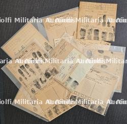 LOT DE FICHES DE PRISONNIERS INTERNÉS AU CAMP DE SORGUES POUR INTELLIGENCE AVEC L’ENNEMI.1946