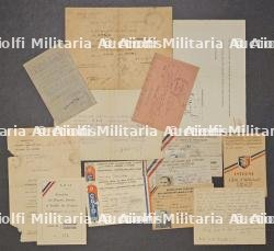 LOT DE DOCUMENTS APPARTENANT À ÉMILE LEVY CHEF DU SERVICE DES CUISINES À DRANCY