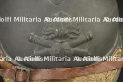 Casque Adrian 1915 artillerie Veillot — miniature 8