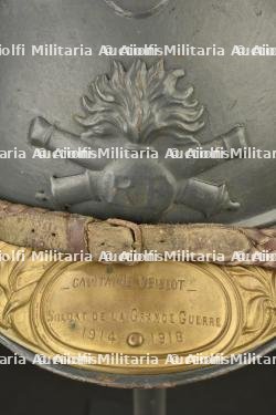 Casque Adrian 1915 artillerie Veillot — photo 7