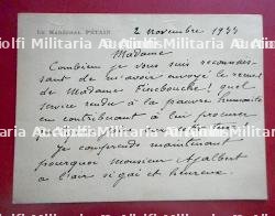 Carte lettre autographe signée de Philippe Pétain — photo 1