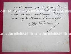 Carte lettre autographe signée de Philippe Pétain — photo 2