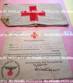 Brassard et documents de la Croix Rouge allemande — photo 1