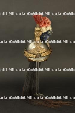 Casque d’officier de dragons, modèle 1874. French dragoon officer's helmet, model 1874.