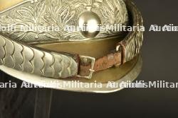 Casque de gendarme à pied, modèle 1912. Model 1912 foot gendarme helmet. — miniature 4