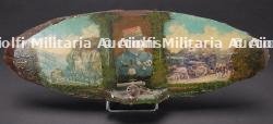 Peinture sur bois de la Première Guerre mondiale. First World War painting on wood.