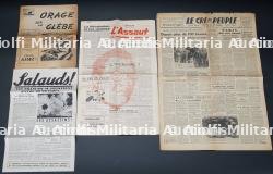 Ensemble de journaux. Collection of newspapers.
