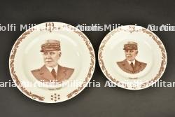 Assiettes du Maréchal Pétain. Marshal Pétain plates.