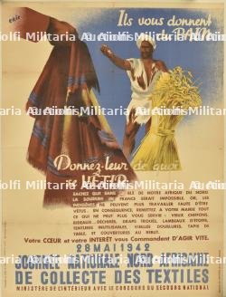 Journée Nationale nord-africaine de collecte des textiles. North African National Textile Collection Day poster.