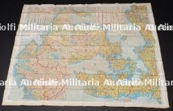 Carte d'évasion en soie. Silk escape map.