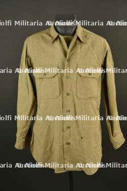 Chemise moutarde US. US Mustard Wool Shirt.