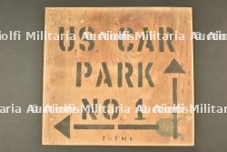 Panneau US Car Park. US Car Park Sign.