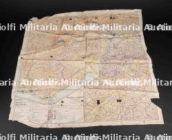 Carte d'évasion en soie. Silk Escape Map.