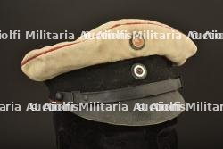 Schirmmutze d ete pour sous officier Pionier ou Artillerie. WW1 prussian engineer or artillery summer visor cap. Sommer Schirmmutze fur Offiziere Pionier und Artillerie — photo 1