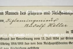 Diplôme WWI. WWI diploma. — miniature 3