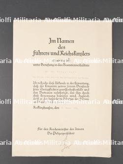 Diplôme Gendarmerie. German Gendarmerie diploma. — miniature 6
