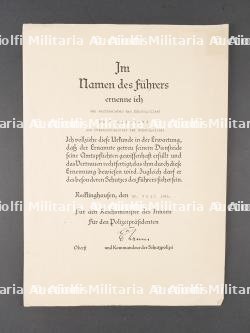 Diplôme Gendarmerie. German Gendarmerie diploma. — miniature 9