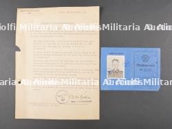 Dienstausweis Polizei. Polizei document.