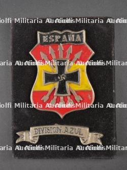 Plaquette de la Division Azul. Azul division plaque.