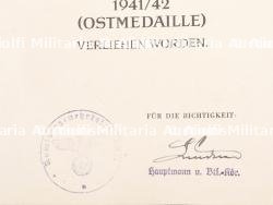 Diplôme de la médaille du Front de l'Est. Diploma for the Eastern Front Medal. — photo 3