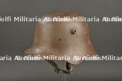 Casque allemand Stahlhelm M1918 à échancrures. Ww1 ear cut-out helmet — photo 1