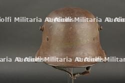 Casque allemand Stahlhelm M1918 à échancrures. Ww1 ear cut-out helmet — photo 9