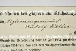 Diplôme WWI. WWI diploma. — miniature 3