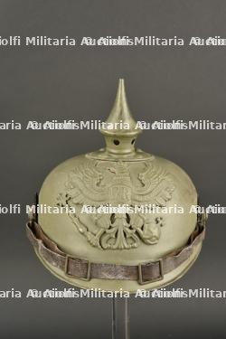 Casque à pointe prussien en tôle feldgrau - ww1 field grey metal spiked helmet