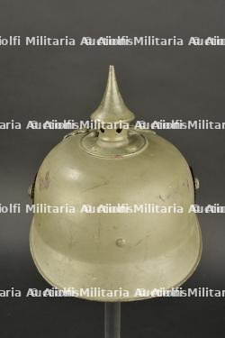 Casque à pointe prussien en tôle feldgrau - ww1 field grey metal spiked helmet — photo 11
