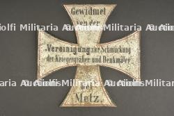 Croix de l'association d'entretien des sépultures et monuments de guerre de la région de Metz - German war grave cross