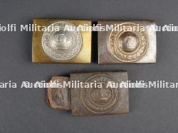 Lot de 3 boucles de ceinturon prussiennes - Lot of 3 ww1 german belt buckles — photo 1