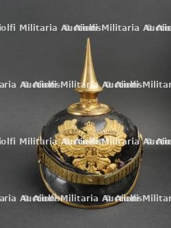 Nassau - Casque à pointe d'officier du JR87 à plaque Belle Alliance - Nassau 87th infantry régiment spiked helmet — miniature 1