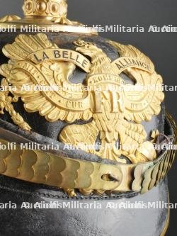 Nassau - Casque à pointe d'officier du JR87 à plaque Belle Alliance - Nassau 87th infantry régiment spiked helmet — miniature 10