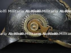 Casque à pointe M1895 Feld Artillerie prussien avec couvre casque chiffre 17 rouge - M1895 Field Artillery spiked helmet with cover — miniature 9