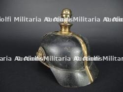 Casque à pointe M1895 Feld Artillerie prussien avec couvre casque chiffre 17 rouge - M1895 Field Artillery spiked helmet with cover — miniature 12