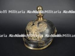 Casque à pointe M1895 Feld Artillerie prussien avec couvre casque chiffre 17 rouge - M1895 Field Artillery spiked helmet with cover — miniature 15
