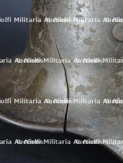 Stahlhelm M16 feldgrau stigmate de combat - ww1 german steel helmet with battle damage — photo 14