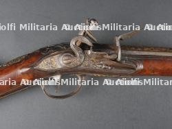 Fusil de chasse à silex du XVIIIè par JF Mouillet arquebusier à Liège de 1715 à 1732. — miniature 4