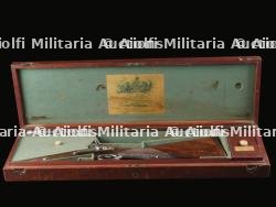 Fusil juxtaposé James Purdey calibre 16 à percussions (amorces) en coffret bois vers 1820 — photo 1