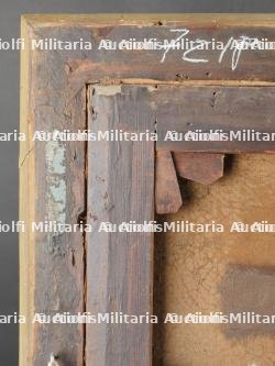 Huile sur toile représentant un cuirassier français 1er Empire avec un drapeau autrichien capturé — miniature 6