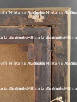 Huile sur toile représentant un cuirassier français 1er Empire avec un drapeau autrichien capturé — miniature 7