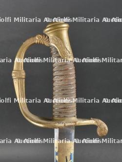 Sabre d'officier de la Garde Nationale de Louis Philippe à lame gravée dorée et bleuie — miniature 13