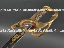 Sabre d'officier de la Garde Nationale de Louis Philippe à lame gravée dorée et bleuie — miniature 17