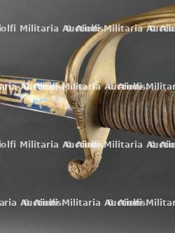 Sabre d'officier de la Garde Nationale de Louis Philippe à lame gravée dorée et bleuie — miniature 18
