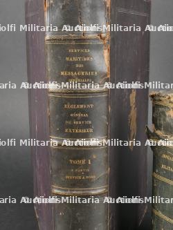 Lot de 2 livres 2nd Empire Annuaire Militaire 1856 et Règlement services maritimes impériaux — miniature 11